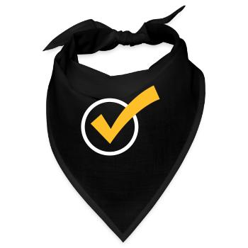 Ein Häkchen - Bandana - Schwarz - Vorne