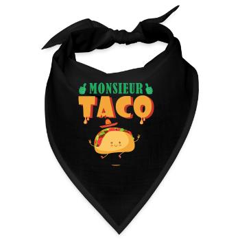 Monsieur Taco Humor Mexikanische mexikanische Küche - Bandana - Schwarz - Vorne