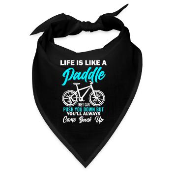 Das Leben Ist Wie Fahrrad Fahren - Mountainbike - Bandana - Schwarz - Vorne