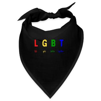 LGBT Leben Wird Gemeinsam Besser - LGBTQ - Bandana - Schwarz - Vorne