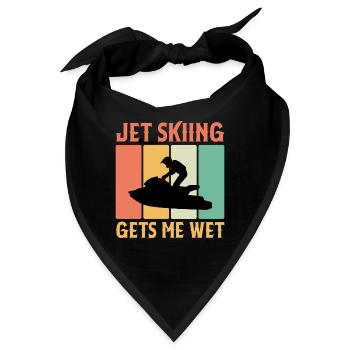 Jet Skifahren Macht Mich Nass - Jet Skifahrer - Bandana - Schwarz - Vorne