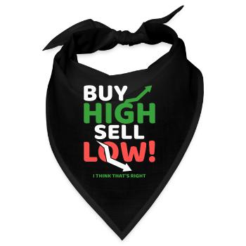 Hoch Kaufen Niedrig Verkaufen! - Bandana - Schwarz - Vorne
