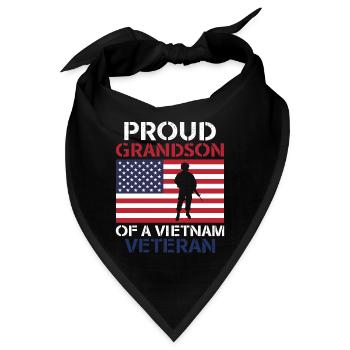 Stolzer Enkel Eines Vietnam Veteranen - Bandana - Schwarz - Vorne