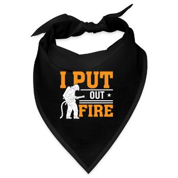 Ich Lösche Das Feuer - Bandana - Schwarz - Vorne