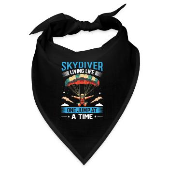 Skydiver: Das Leben Sprung für Sprung leben - Bandana - Schwarz - Vorne