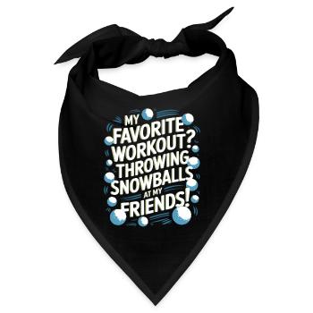 Mein Lieblingstraining? Schneebälle auf meine Pommes werfen - Bandana - Schwarz - Vorne