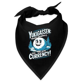 Yukigassen: Wo Schneebälle die neue Währung sind! - Bandana - Schwarz - Vorne