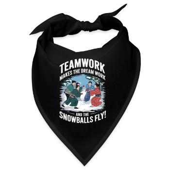 Teamwork macht den Traum wahr – und die Schneebälle - Bandana - Schwarz - Vorne