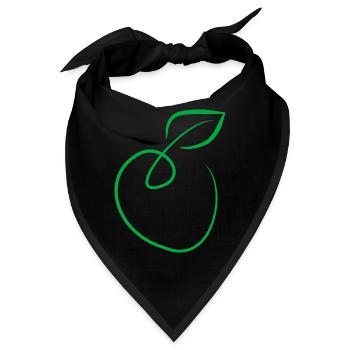 Apfel - Bandana - Schwarz - Vorne