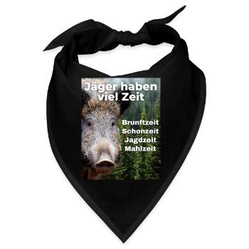 JÄGER HABEN VIEL ZEIT - JÄGER Jagd jagen - Bandana - Schwarz - Vorne