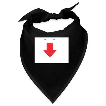 Pfeil Gesicht - Bandana - Schwarz - Vorne
