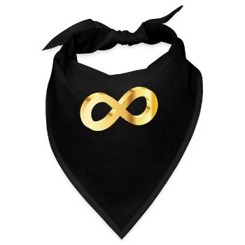 Unendlichkeit Gold - Bandana - Schwarz - Vorne