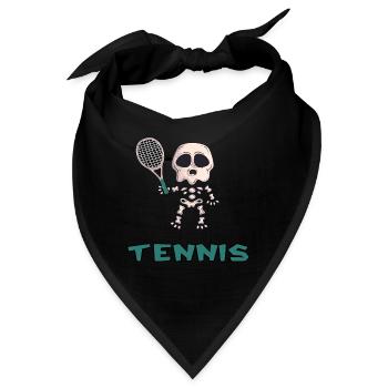 tennis tennismatch tennisspieler tennis-oldie - Bandana - Schwarz - Vorne