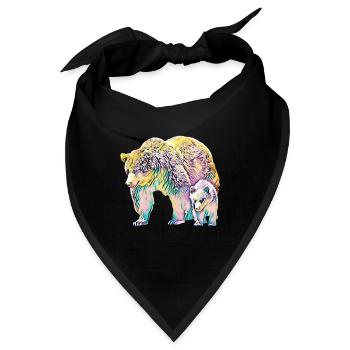 Bären - Bandana - Schwarz - Vorne