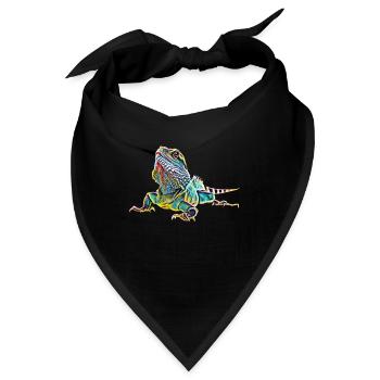 Leguan - Bandana - Schwarz - Vorne