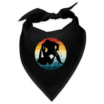 Retro Brazilian Jiu-Jitsu - Bandana - Schwarz - Vorne