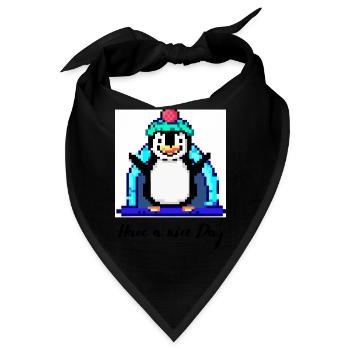 have a nice day pinguin - Bandana - Schwarz - Vorne