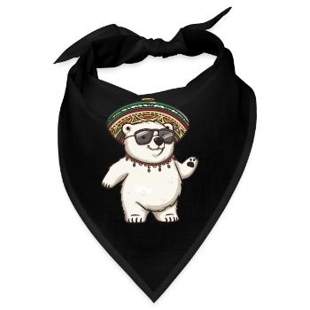 Eisbär Lustig Sombrero - Bandana - Schwarz - Vorne