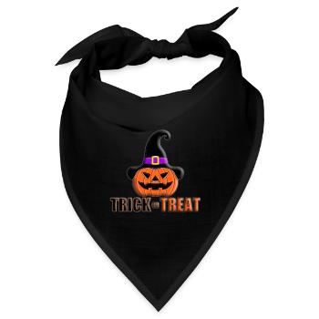 KÜRBIS - HALLOWEEN - SÜßES ODER SAURES - Bandana - Schwarz - Vorne