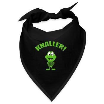 KNALLER - KNALLFROSCH - FROSCH - SILVESTER - Bandana - Schwarz - Vorne