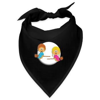 KINDER - HALLOWEEN - HEXEN - JUNGE - MÄDCHEN - Bandana - Schwarz - Vorne
