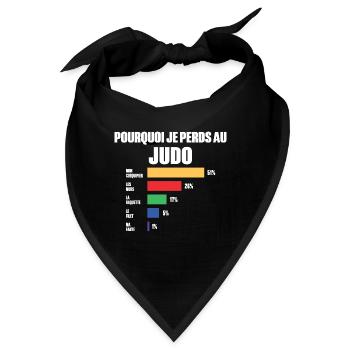 Judo-Trikot Ich kann nicht Ich habe Judo - Bandana - Schwarz - Vorne