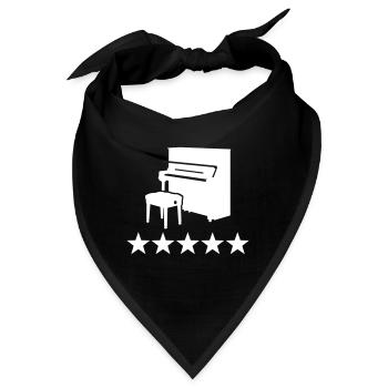 Klavier - Bandana - Schwarz - Vorne
