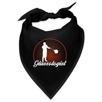 Glasbläserei Glasblasen Glasbläser Geschenk - Bandana - Schwarz - Vorne