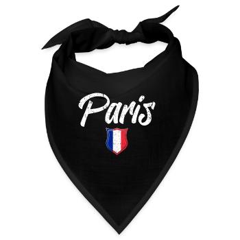 PARIS - Bandana - Schwarz - Vorne