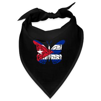 Cuba Kuba Flagge National Havanna Geschenk - Bandana - Schwarz - Vorne