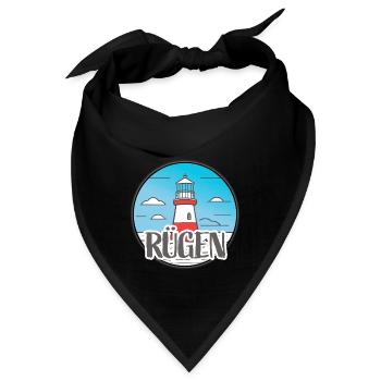Maritim - Leuchtturm Rügen - Bandana - Schwarz - Vorne