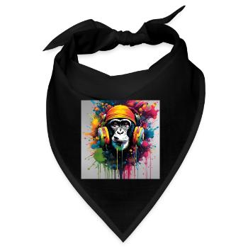 Ein wunderschönes Porträt mit Musik - Bandana - Schwarz - Vorne