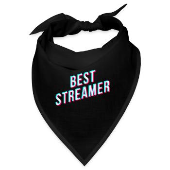 best streamer - für den besten streamer - Bandana - Schwarz - Vorne