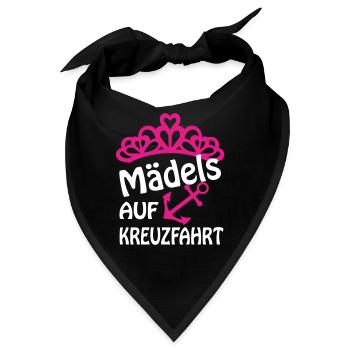Mädels auf Kreuzfahrt Schiffsreise - Bandana - Schwarz - Vorne