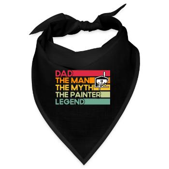 Farbe mischen Dekorateur Bautenmaler Geschenk - Bandana - Schwarz - Vorne