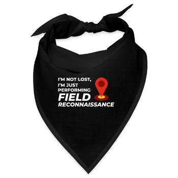 Feldaufklärung GIS Vermessungsingenieur Kartierung Humor - Bandana - Schwarz - Vorne