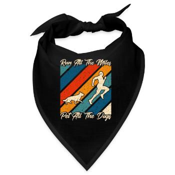 Halbmarathon Joggen Laufen Geschenk - Bandana - Schwarz - Vorne