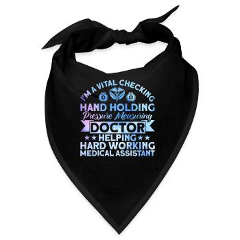 Medizinische Assistentin Zertifizierte medizinisch - Bandana - Schwarz - Vorne
