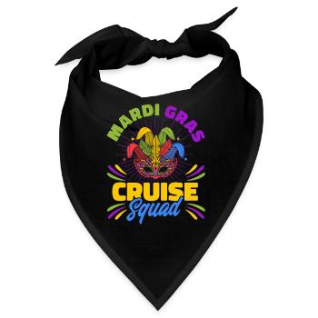 Mardi Gras Cruise Squad Mardi Gras Geschenk - Bandana - Schwarz - Vorne