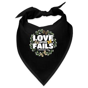 Christlich Bibelvers Religiös Geschenk - Bandana - Schwarz - Vorne