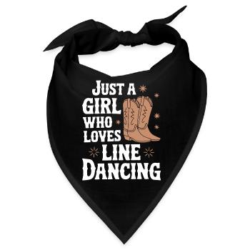 Line Dancing Tanzen Tänzer - Bandana - Schwarz - Vorne