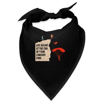 The End of your Comfort Zone Fallschirmspringen - Bandana - Schwarz - Vorne