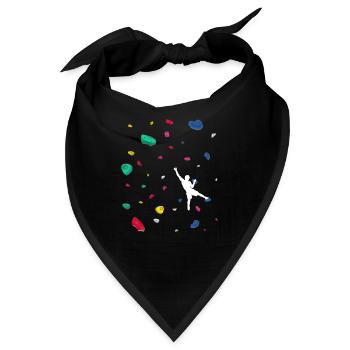 Klettern Boulderwand Felskletterer Bouldern - Bandana - Schwarz - Vorne