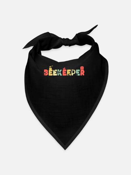 Beekeepers Bees Honey Beekeeper Bee - Bandana - black - Front