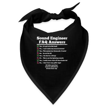 Tontechniker Sound Audio Engineer - Bandana - Schwarz - Vorne