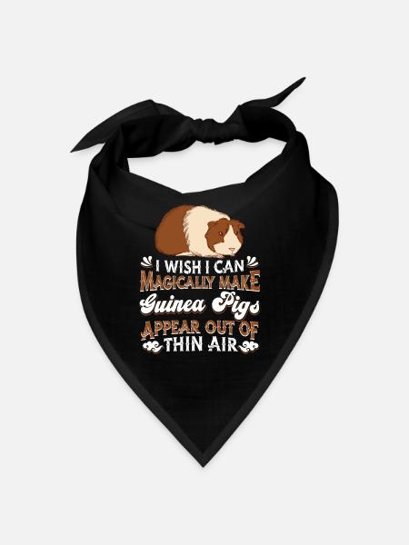 Meerschwein Meerschweinchen - Bandana - Schwarz - Vorne