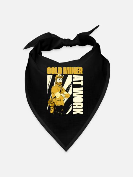 Gold Mining Gold Mine - Bandana - black - Front