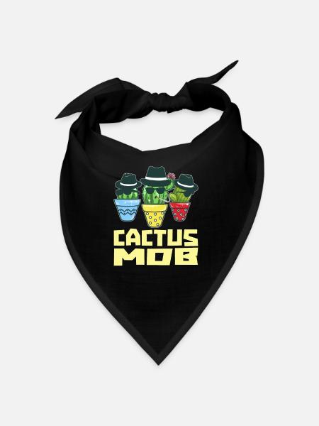 Cactus shrub Cacti prickly garden gardener - Bandana - black - Front