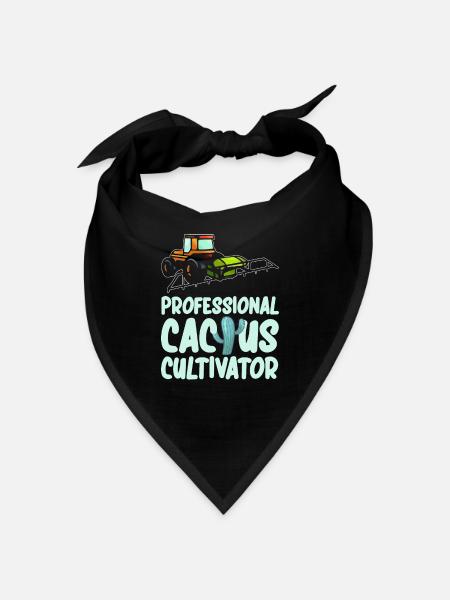 Cactus shrub Cacti prickly garden gardener - Bandana - black - Front