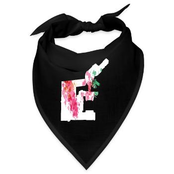 Biologie Biologe Mikroskop - Bandana - Schwarz - Vorne